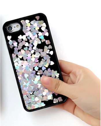 Dynamic Hearts Bling Sequin Case for iPhone