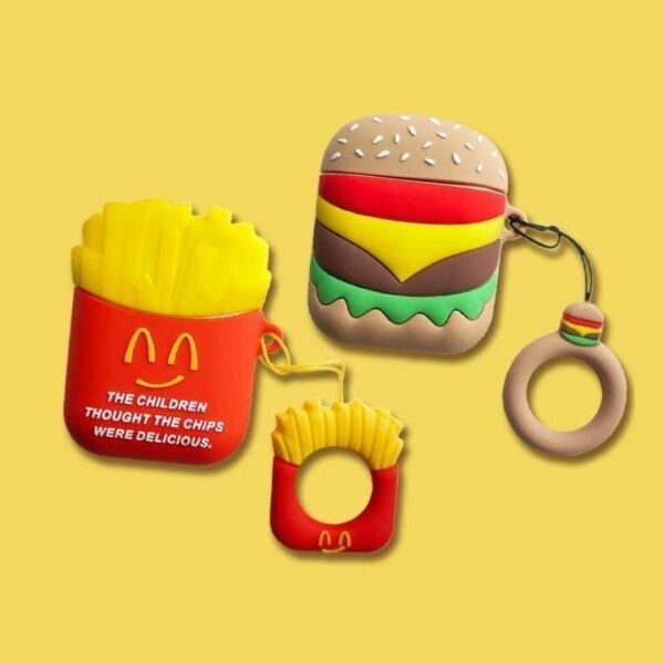 Burger & Fries Case Cover for Apple AirPods