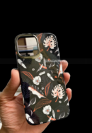 Kajsa Black Floral Printed iPhone Case