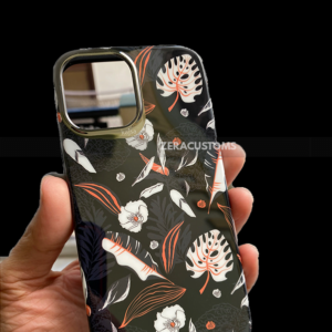 Kajsa Black Floral Printed iPhone Case