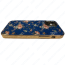 Floral Pattern with Golden Engraving iPhone Case