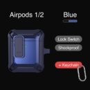 Armor with Lock Button Case for Apple AirPods