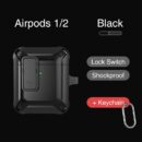 Armor with Lock Button Case for Apple AirPods