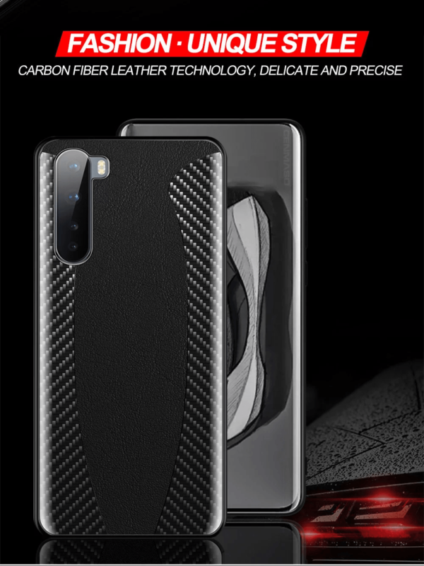 Carbon Fiber Car Pattern Case for OnePlus Nord