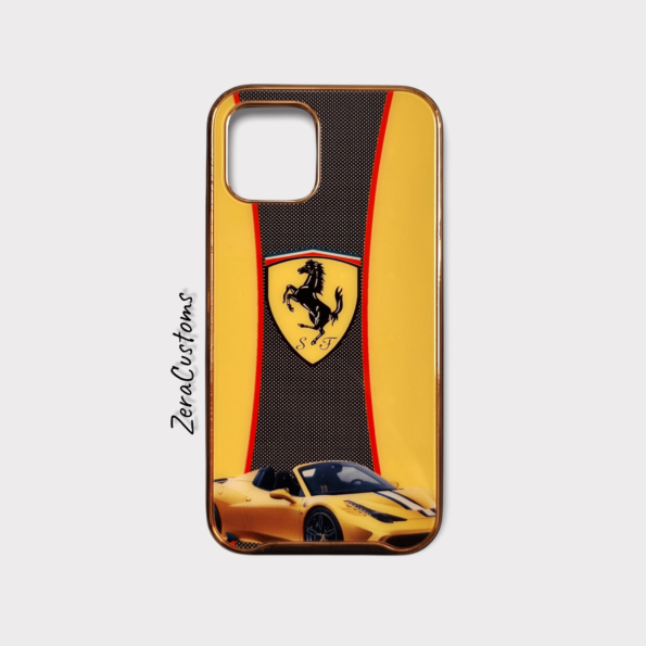 Ferrari Yellow Glass iPhone Case