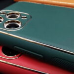 Gold Frame Leather iPhone Case 1