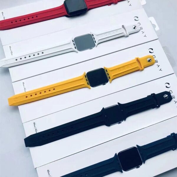 Gray Silicon Strap For Apple Watch - 42/44 mm