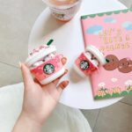 Pink Coffee Cream Apple AirPods Case 1