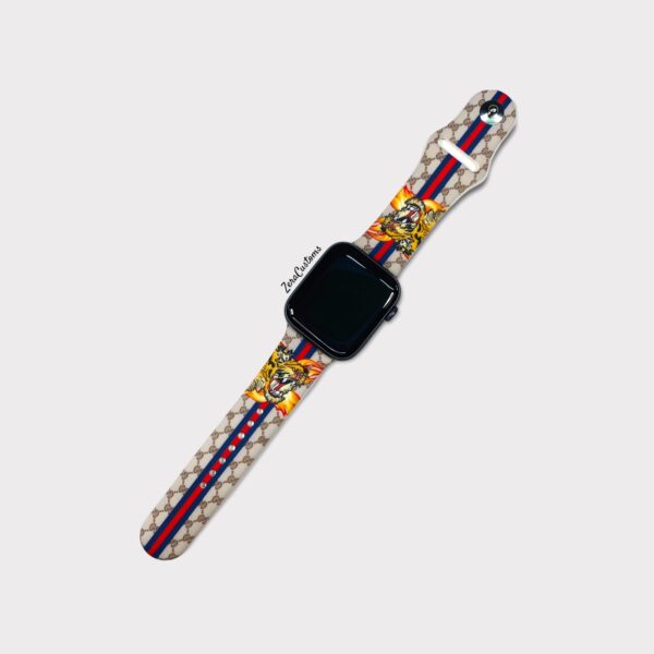 Tiger Printed Silicon Strap For Apple Watch - 42/44 mm