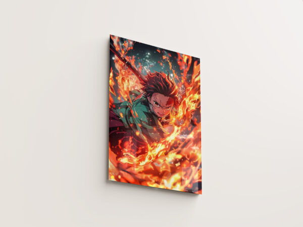 Fiery Tanjiro Metal Poster