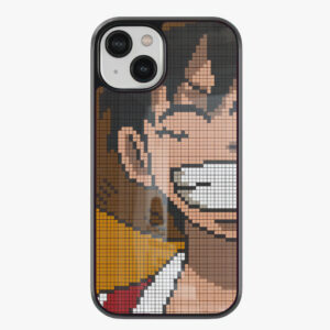 luffy pixelart glass case