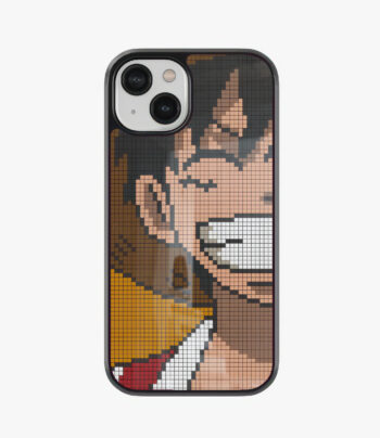 luffy pixelart glass case