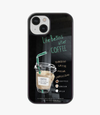 life begins after coffee glass case