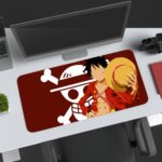 luffy red desk mat