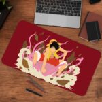 shattered pirate red desk mat