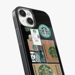 starbucks stickers glass case