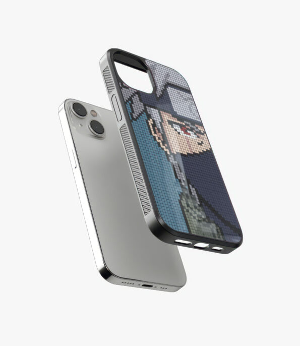 kakashi hatake pixelart glass case