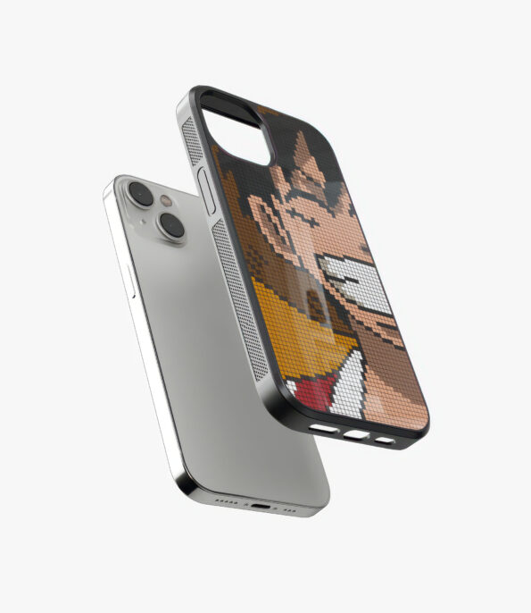 luffy pixelart glass case