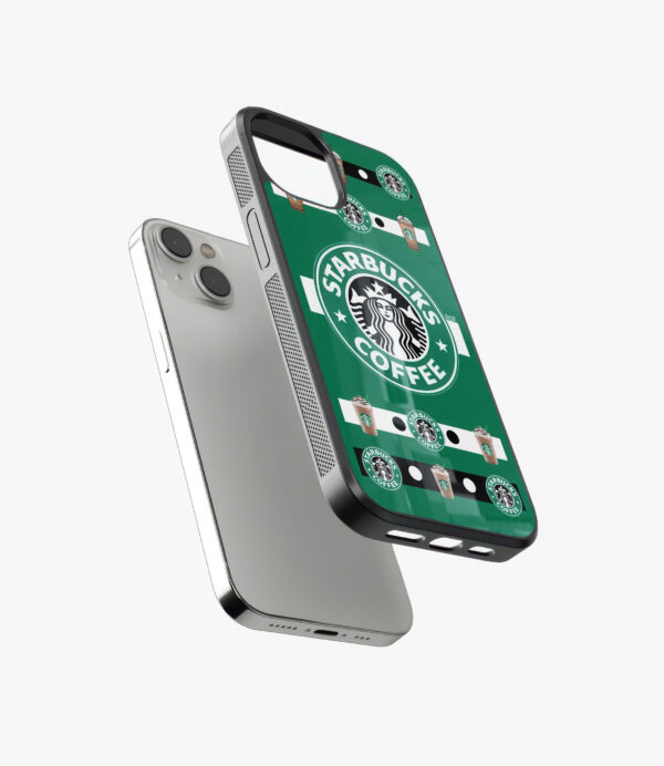 starbucks logo glass case