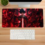 super black desk mat