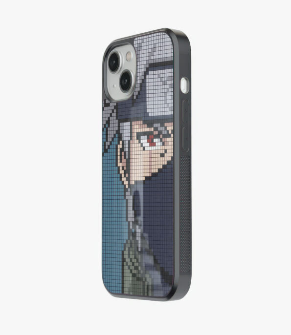 kakashi hatake pixelart glass case