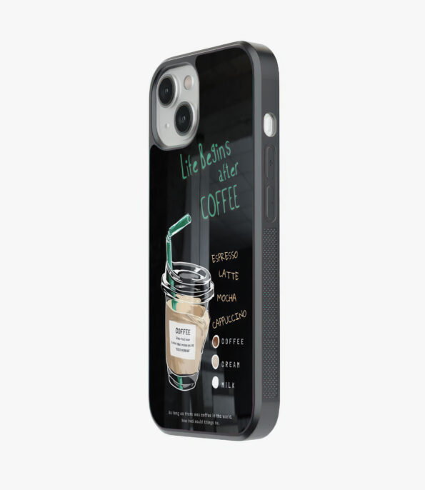 life begins after coffee glass case