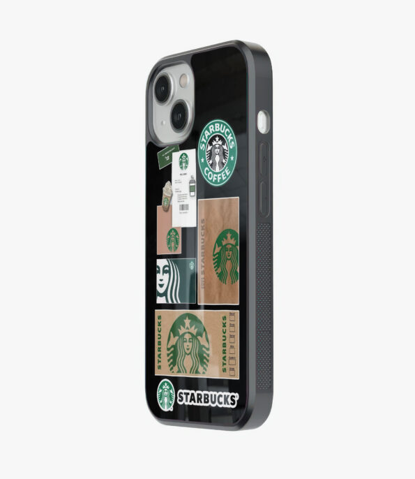 starbucks stickers glass case