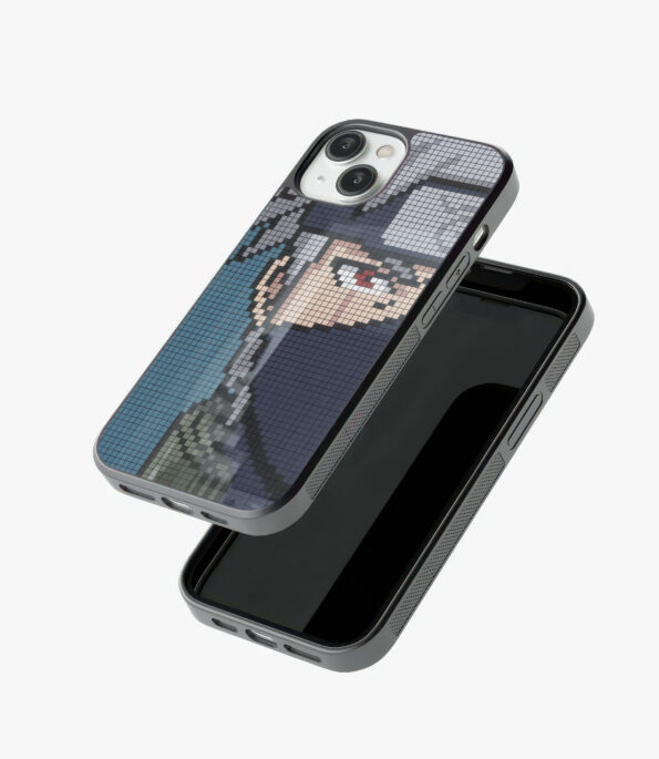 kakashi hatake pixelart glass case