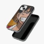 luffy pixelart glass case