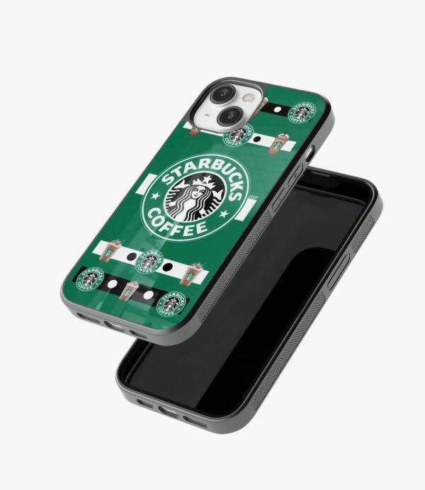 starbucks logo glass case