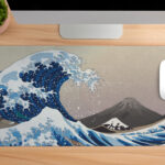 the great wave desk mat