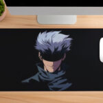 gojo all black desk mat