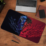 dual monster desk mat