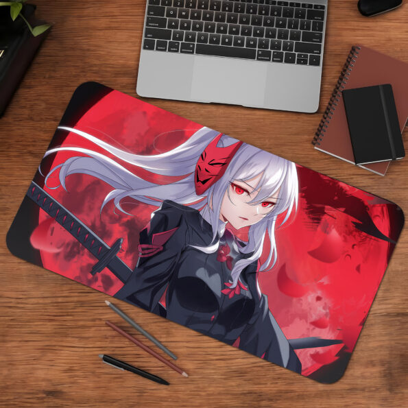 Red Moon Desk Mat