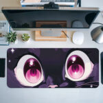 Cute Cat Eyes Desk Mat