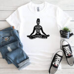 being yourself yoga t shirt