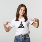 being yourself yoga t shirt