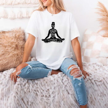 being yourself yoga t shirt