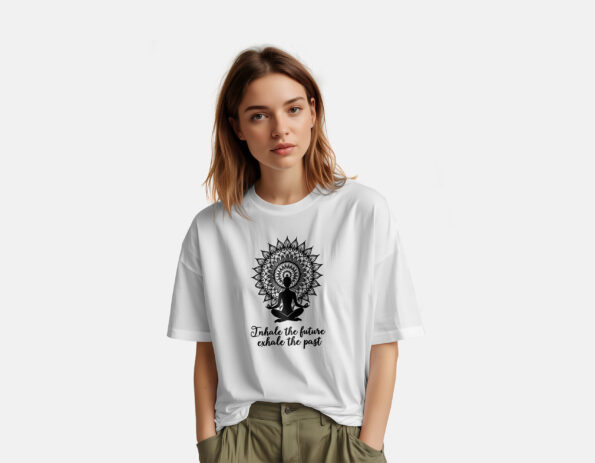 exhale the past yoga t shirt