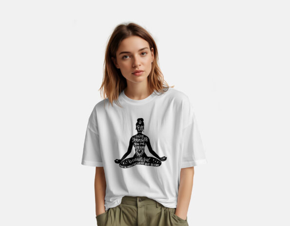 being yourself yoga t shirt