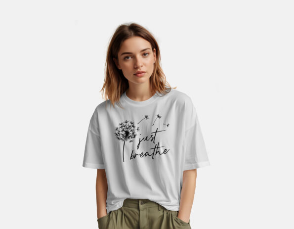 just breath yoga t shirt