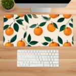 orange gaming desk mat