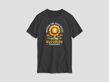 blooming positivity yoga t shirt