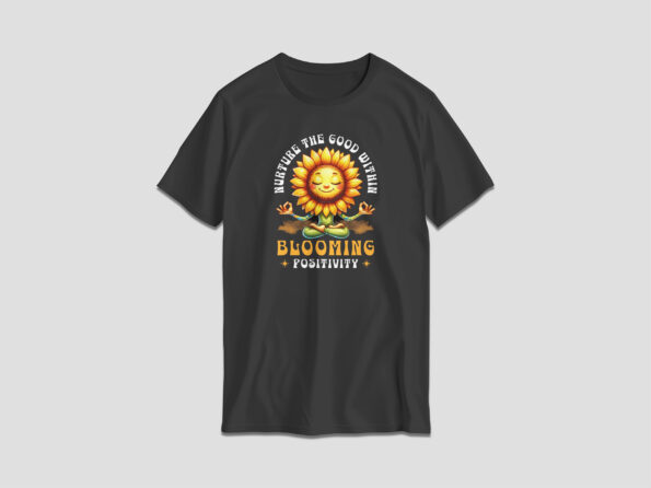 blooming positivity yoga t shirt