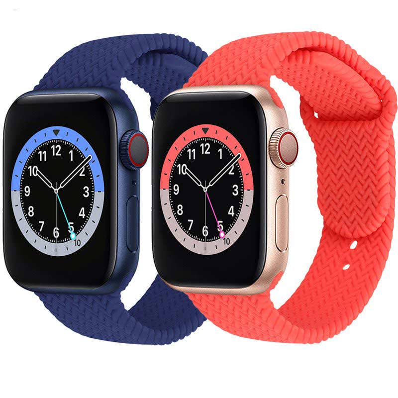 Braided Silicon Strap For Apple Watch - 42/44 mm