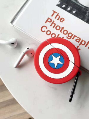 Captain America Shield Case Cover for Apple AirPods / AirPods 2-zeracustoms.myshopify.com