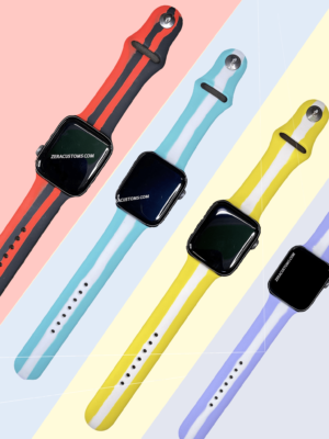 Colorful Stripes Silicon Strap For Apple Watch - 42/44 mm