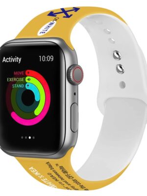 Yellow IKE Off Strap For Apple Watch-zeracustoms.myshopify.com