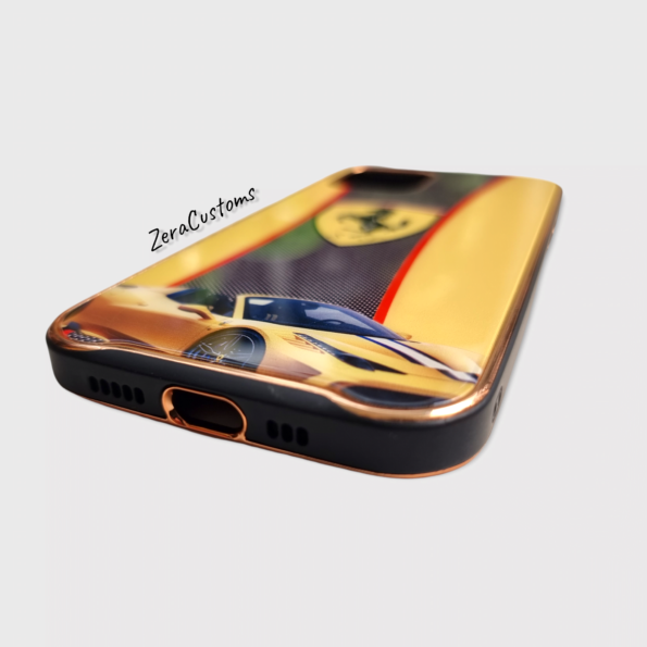 Ferrari Yellow Glass iPhone Case