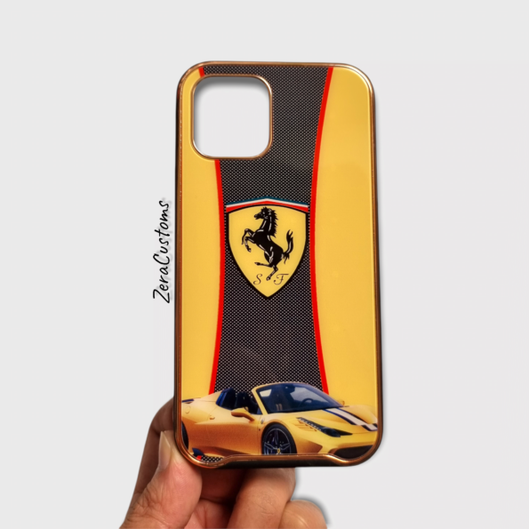 Ferrari Yellow Glass iPhone Case